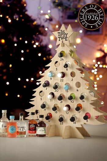 Spicers of Hythe Tiny Tipsy Tree Advent Calendar With Gin (Q65904) | £140