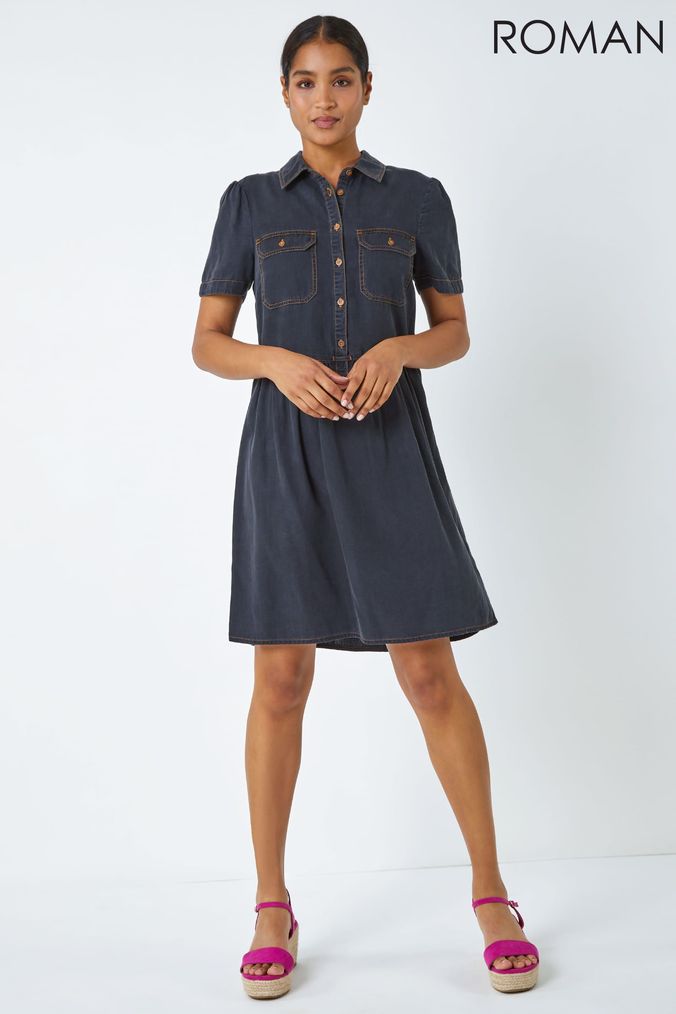 Roman denim dress hotsell