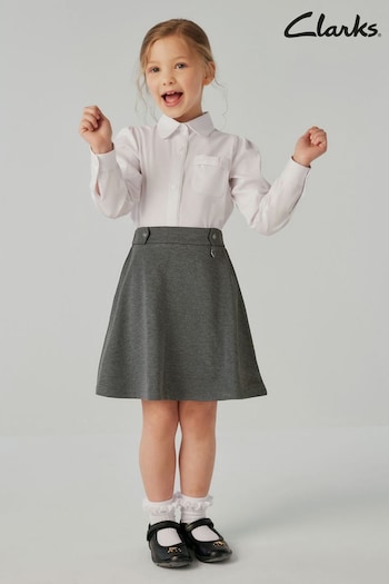 Clarks Grey School Ponte Skater Skirt (Q66198) | £11 - £15