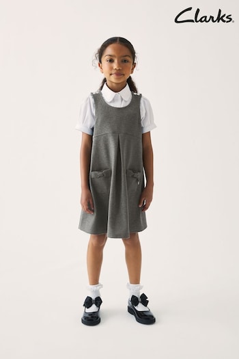 Clarks Grey Clarks School Ponte Pinafore Dress (Q66230) | £14 - £18