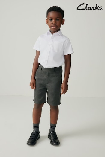 Clarks Grey Pull On School shorts cold-shoulder (Q66239) | £12 - £16