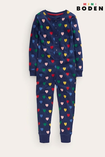 Boden Blue Snug All-In-One Pyjamas (Q66270) | £23 - £27