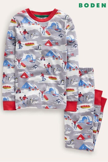 Boden Dark Grey Snug Single Long John Pyjamas (Q66284) | £23 - £27