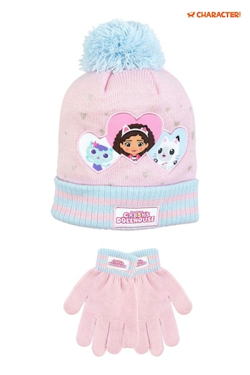 Character Pink Gabby's Dollhouse Winter Hat amp And Gloves Set (Q66380) | £15