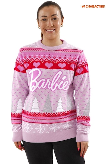 Character Pink Barbie Christmas Jumper Christmas Tree (Q66414) | £33