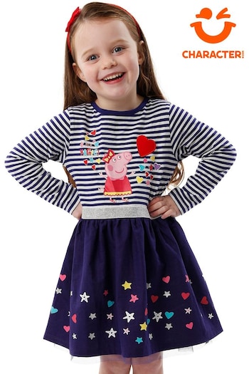Character Blue Peppa Pig Party Dress (Q66421) | £23
