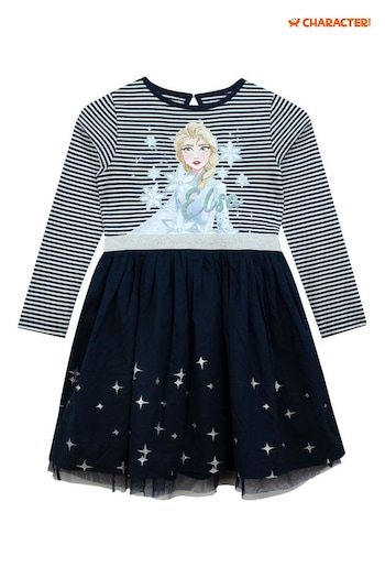 Character Blue 100% Cotton Disney Frozen Snowflake Party Dress (Q66432) | £23