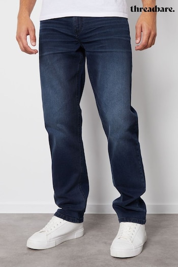 Threadbare Blue Straight Fit Jeans With Stretch (Q66483) | £25