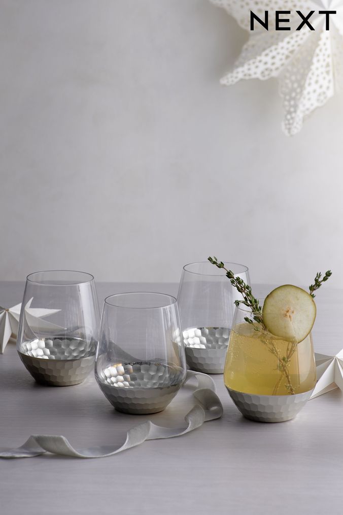 Next silver wine glasses best sale