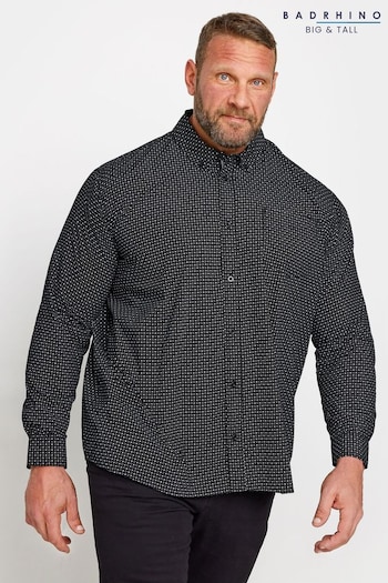 BadRhino Big & Tall Black Poplin Shirt (Q66608) | £30