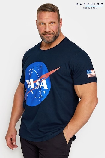 BadRhino Big & Tall Blue NASA T-Shirt (Q66644) | £24