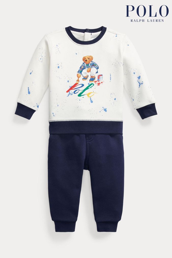 Buy Newborn Boys Newborn Unisex Polo Ralph Lauren White Online