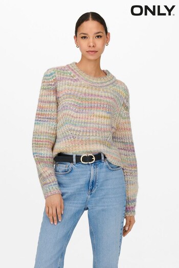 ONLY Natural Mixed Yarn Chunky Knitted Jumper (Q66689) | £36