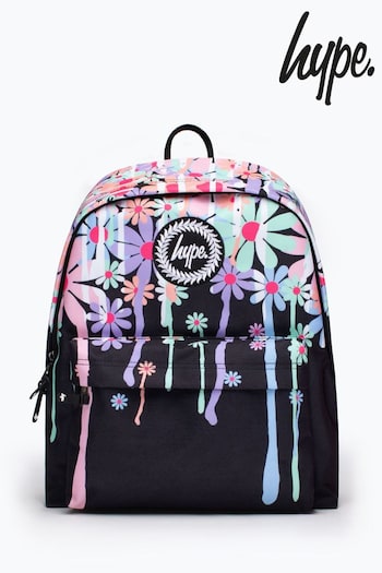 Hype.Unisex Daisy Drip Black Backpack (Q66704) | £30