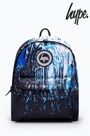 Hype. Unisex Graffiti Drip Black Backpack (Q66707) | £30