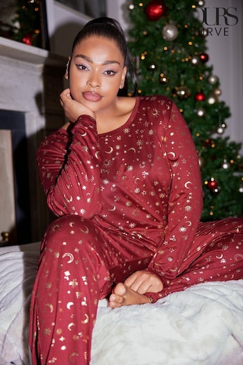 Yours Curve Red Soft Touch Pyjama Set (Q66736) | £34