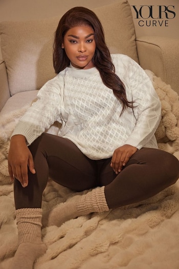 Yours Curve Natural Cable Jumper (Q66860) | £29