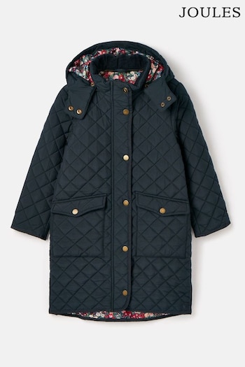 Joules Chatham Navy Showerproof Padded Quilted Coat (Q66871) | £29.95 - £32.95