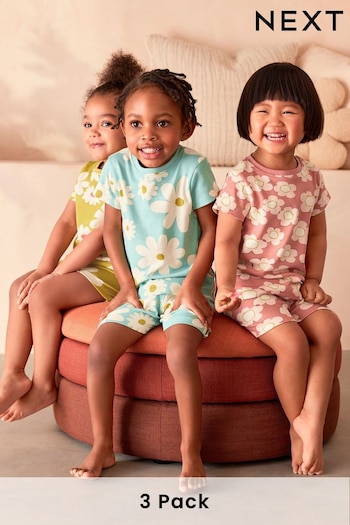 Multi Floral Short Pyjamas 3 Pack (9mths-12yrs) (Q66979) | £21 - £27