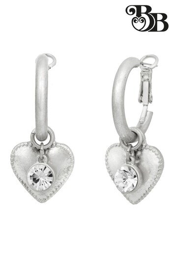 Bibi Bijoux Silver Tone 'Love Hearts' Interchangeable Hoop Earrings (Q66989) | £20