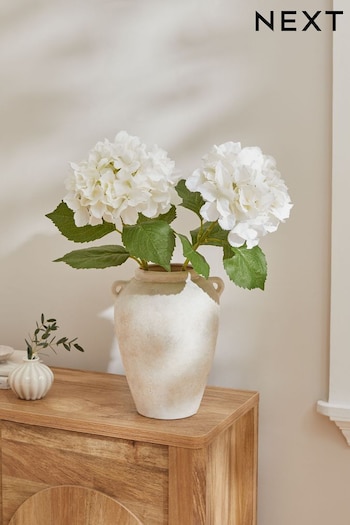 Set of 2 Cream Artificial Hydrangea Stems (Q67003) | £16