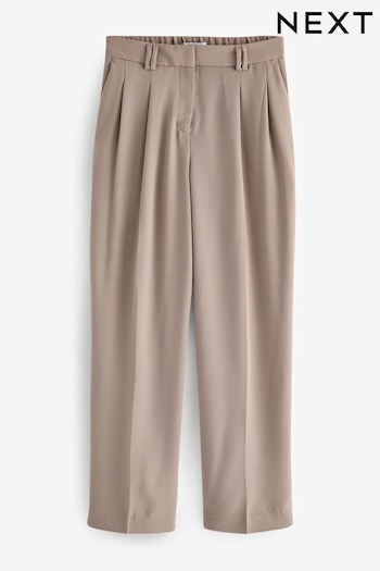Mink Brown Tailored Straight Trousers (Q67044) | £48