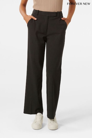 Forever New Black Stacey Petite Slim Straight Leg Trousers (Q67045) | £50