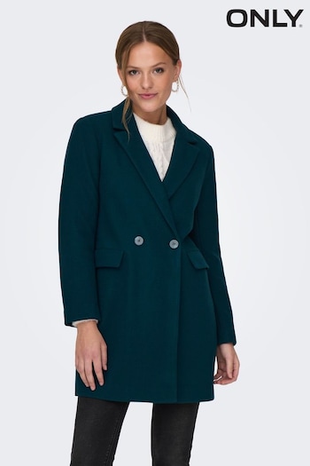 ONLY Green Tailored Double Breasted Smart Coat (Q67060) | £54