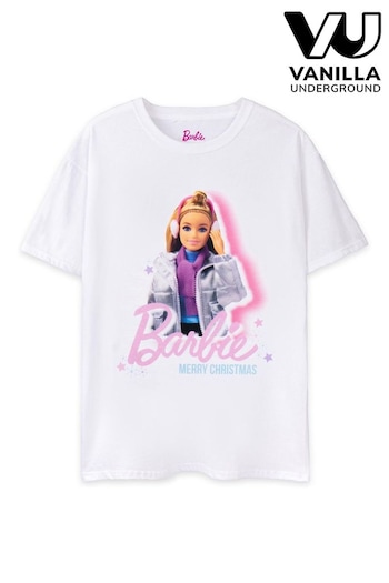 Vanilla Underground White Barbie Ladies Xmas T-Shirt (Q67120) | £21