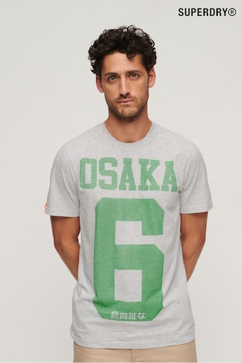 Superdry Grey Osaka 6 Marl Standard T-Shirt (Q67171) | £30