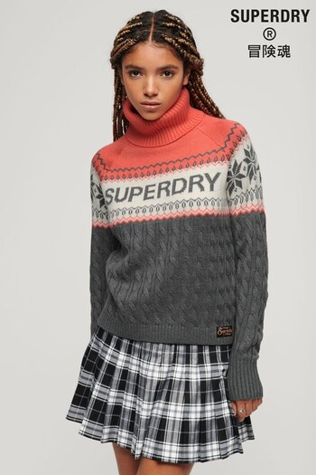 Superdry Grey Aspen Ski Knit Jumper (Q67191) | £80