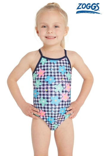 Zoggs Men Blue Tex Back Swimsuit, Eco Fabric Swimwear (Q67234) | £22