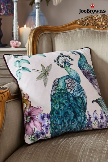 Joe Browns Purple Poised Peacocks Reversible Cushion (Q67299) | £29