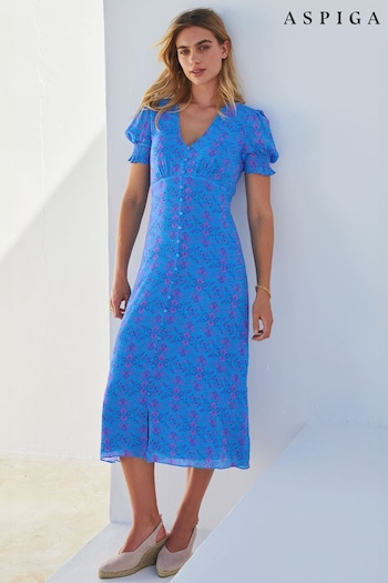 Aspiga Blue Sally Anne Tea Dress (Q67346) | £180