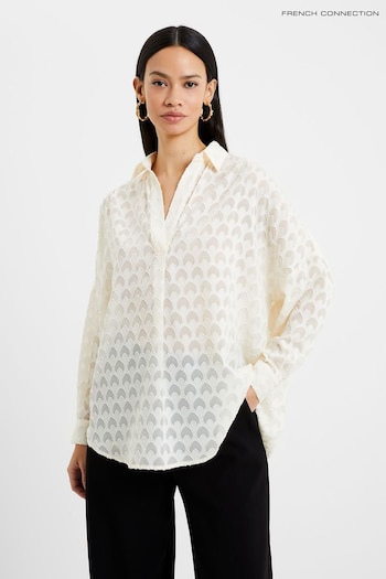 French Connection Geo Burnout Popover Shirt (Q67399) | £49