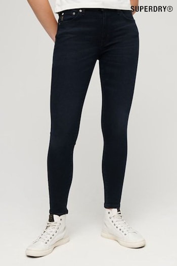Superdry Black Organic Cotton Vintage Mid Rise Skinny Jeans (Q67416) | £65