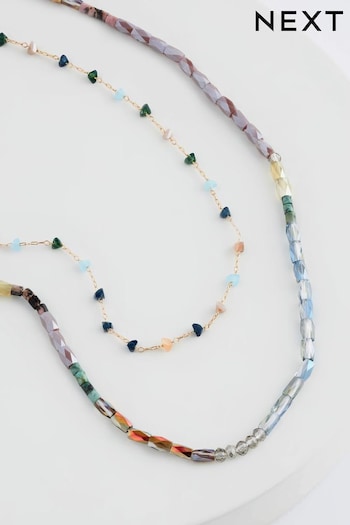 Multi Colour Two Layer Sunset Necklace (Q67724) | £16