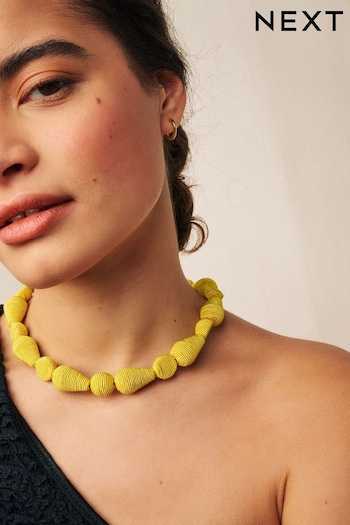 Lime Green Wrap Bead Necklace (Q67728) | £18