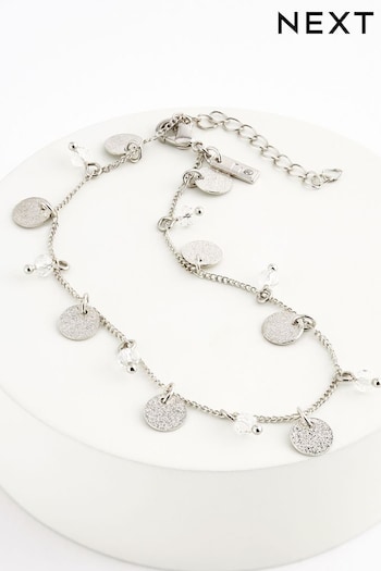 Silver Tone Disc Anklet (Q67741) | £8