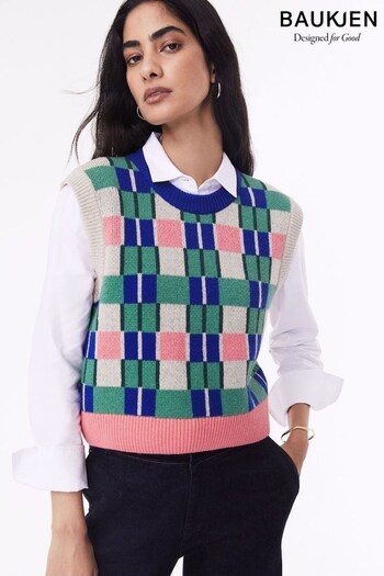 Baukjen Multi Natalie Recycled Wool Knitted Vest (Q67754) | £129