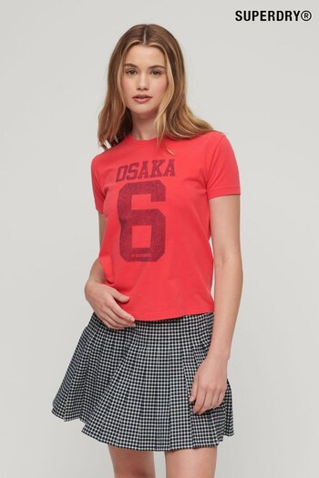 Superdry Red Osaka Graphic Short Sleeve Fitted T-Shirt (Q67872) | £27