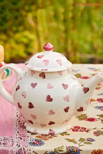 Emma Bridgewater Cream Pink Hearts 4 Mug Teapot (Q67886) | £70