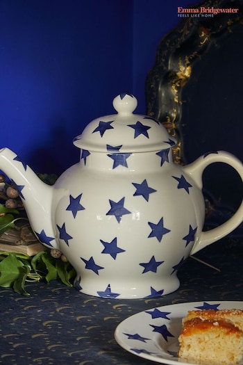 Emma Bridgewater Cream Blue Star Mug & Teapot Boxed (Q67891) | £70