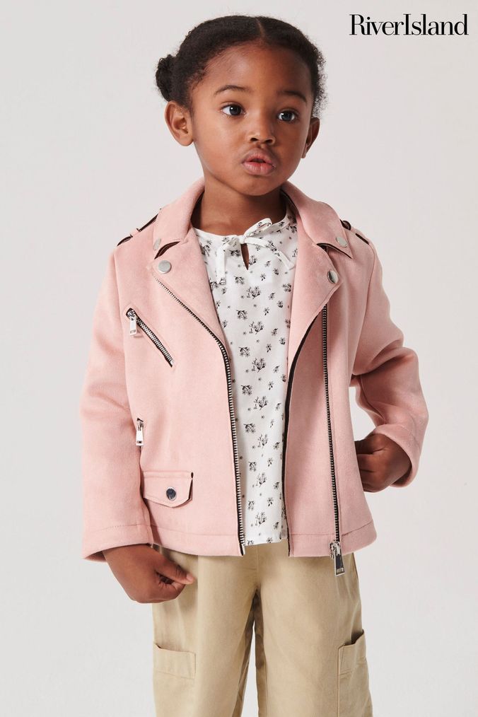 Buy Newborn Girls Younger Girls Jackets Biker Childrenswear