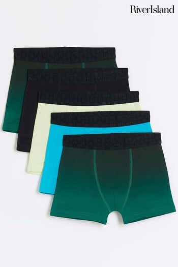 River Island Green Boys Multipack of 5 Ombre Boxers (Q67939) | £15 - £20