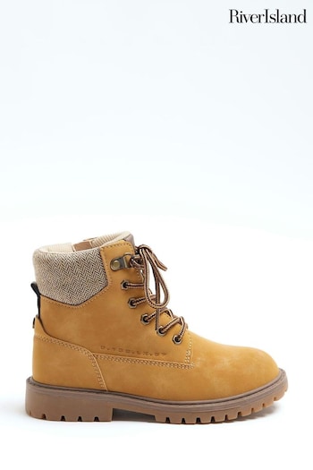 River Island Brown Boys Worker Boots Chelsea (Q67991) | £30