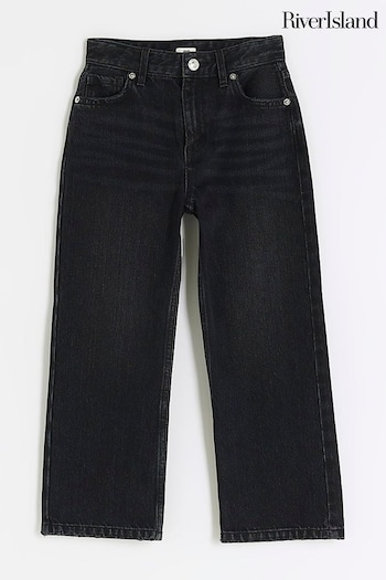 River Island Black Girls Black Straight Leg Jeans (Q68021) | £20 - £28