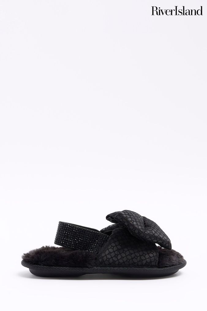 River island kids slippers online