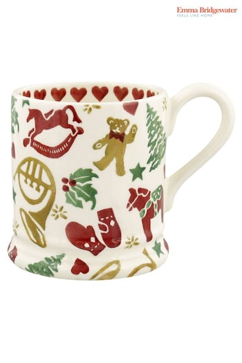 Emma Bridgewater Cream Christmas Celebration 1/2 Pint Mug (Q68051) | £25
