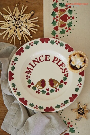 Emma Bridgewater Cream Christmas Joy Mince Pies 8 1/2 Inch Plate (Q68055) | £22